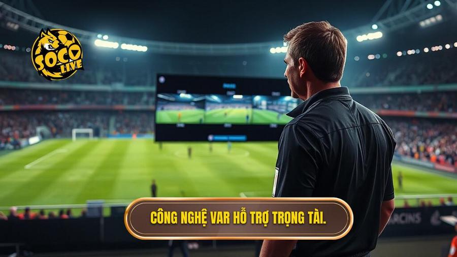 Công nghệ VAR hỗ trợ trọng tài.